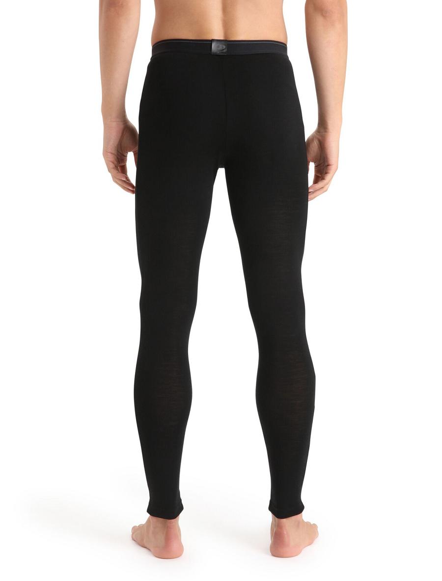 Icebreaker Merino 175 Everyday Thermal Férfi Leggings Fekete | HU 1139XYUF